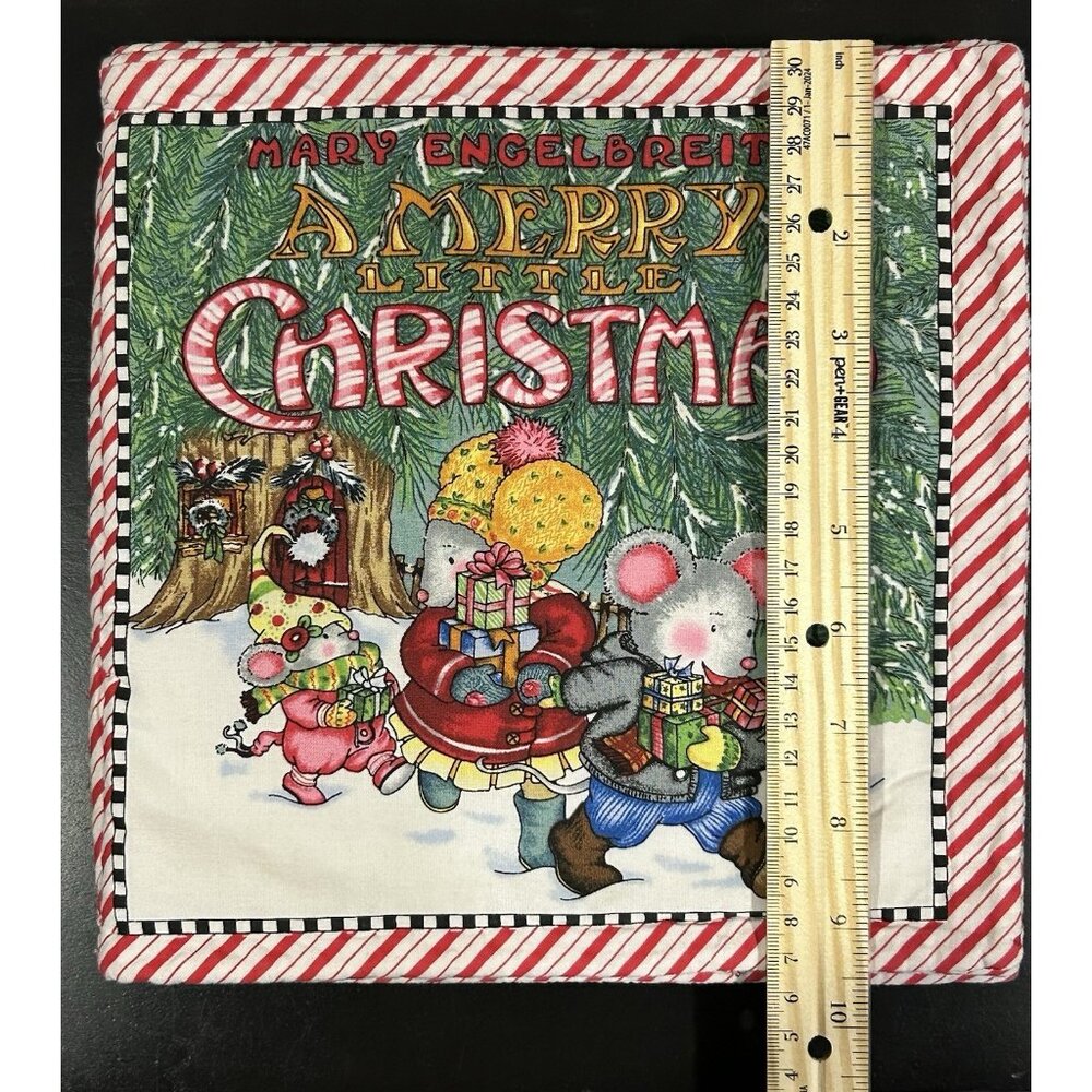 Mary Engelbreit Soft Fabric Quilted Baby Children’s Christmas Book Mouse Woods - Picture 2 of 9